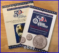 US 50 States Quarters Complete 100 Holes Collector's Folder With Handbook