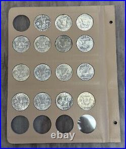 US Coins Franklin Silver Half Dollar Complete Set 1948-63 Gem BU 35 Coins PDS