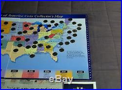 U. S. A. COIN COLLECTORS MAP COMPLETE With 50 STATE QUARTER SET 1999-2008 MINT RARE