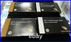 U. S. Mint Proof Sets Complete Run 1955-2012 Silver & Clad, Sms And 1960 Ld/sd