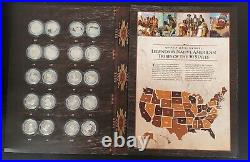 United Indian States Quarters In Folder Complete Set of 50 Tribes