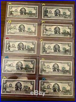 United States of America 50 STATE $2 DOLLAR BILL UNCIRCULATED COMPLETE BOXED SET
