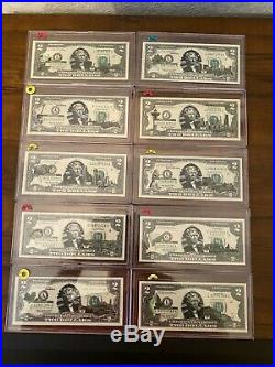United States of America 50 STATE $2 DOLLAR BILL UNCIRCULATED COMPLETE BOXED SET
