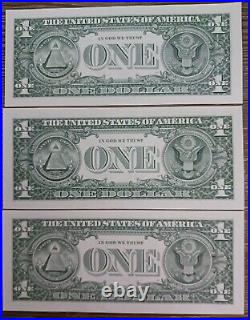 Us Series 2003 A -complete Set Of 12 Districts 1 Dollar Bills Uncirculated