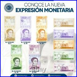 Venezuela 5, 10, 20, 50, 100 Bolivar Soberano 5 Pcs Complete Set, 2021, New UNC