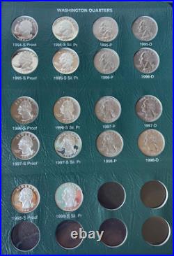 Washington Quarters Complete Set Including Proof Only Issues 1932-1998 + SILVER