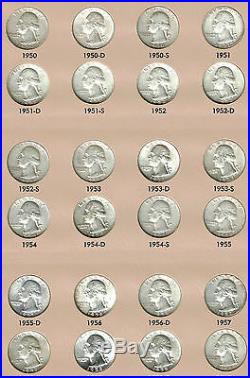 Washington Quarters set. 1932-P to 1998-S with Proofs. XF or better. Complete