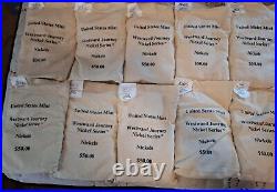 Westward Journey Nickels 1000ct $50 Mint sealed Canvas Bags COMPLETE SET 10 Bags