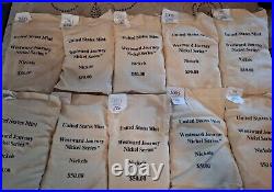 Westward Journey Nickels 1000ct $50 Mint sealed Canvas Bags COMPLETE SET 10 Bags