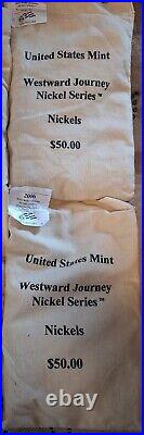 Westward Journey Nickels 1000ct $50 Mint sealed Canvas Bags COMPLETE SET 10 Bags