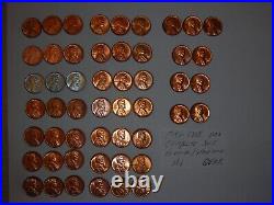 Wheat penny lot 1941-1958 RED BU PDS COMPLETE SET RED CH UNC LINCOLN CENT'S