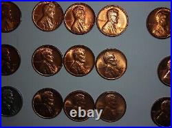 Wheat penny lot 1941-1958 RED BU PDS COMPLETE SET RED CH UNC LINCOLN CENT'S