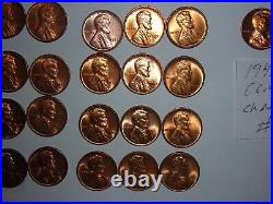 Wheat penny lot 1941-1958 RED BU PDS COMPLETE SET RED CH UNC LINCOLN CENT'S