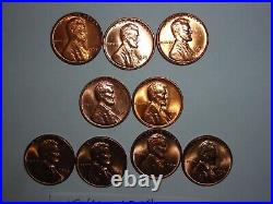 Wheat penny lot 1941-1958 RED BU PDS COMPLETE SET RED CH UNC LINCOLN CENT'S