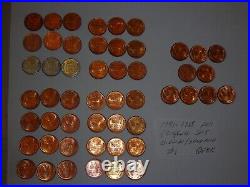 Wheat penny lot 1941-1958 RED BU PDS COMPLETE SET RED CH UNC LINCOLN CENT'S