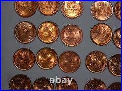 Wheat penny lot 1941-1958 RED BU PDS COMPLETE SET RED CH UNC LINCOLN CENT'S