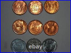 Wheat penny lot 1941-1958 RED BU PDS COMPLETE SET RED CH UNC LINCOLN CENT'S