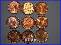 Wheat penny lot 1941-1958 RED BU PDS COMPLETE SET RED CH UNC LINCOLN CENT'S