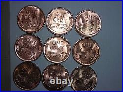 Wheat penny lot 1943-1958 RED CH BU PDS COMPLETE SET RED CH UNC LINCOLN CENT'S