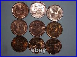 Wheat penny lot 1943-1958 RED CH BU PDS COMPLETE SET RED CH UNC LINCOLN CENT'S