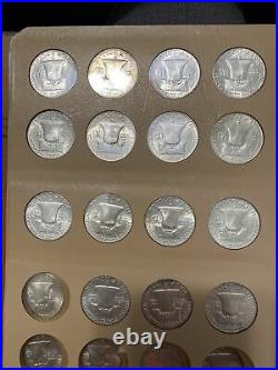 Whitman Franklin Half Dollar Set 1948-1963 Complete Silver P D S Unc
